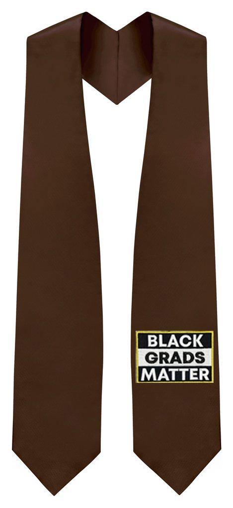 Brown BLACK GRADS MATTER Graduation Stole - Canadian Gowns