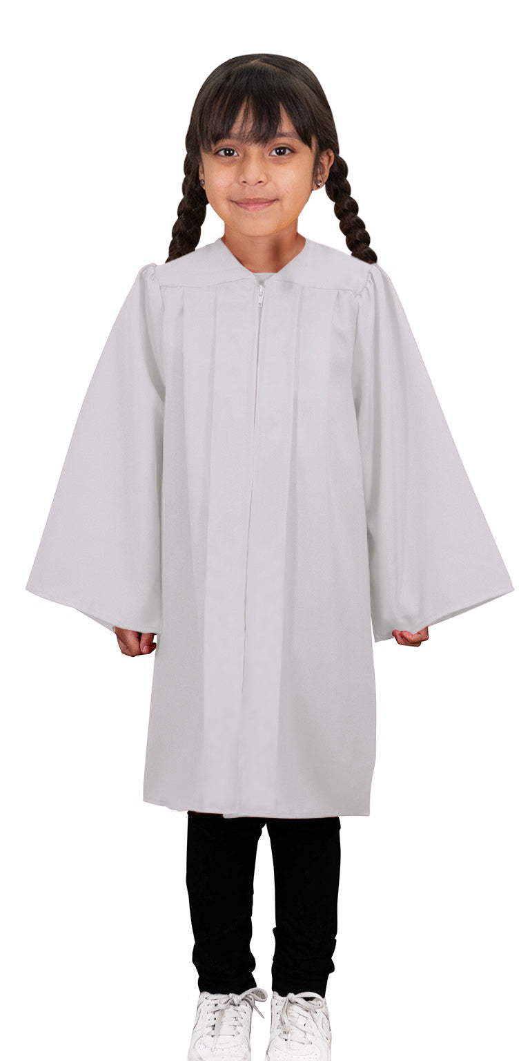 Child's Matte White Choir Robe - Church Choir Robes - Canadian Gowns