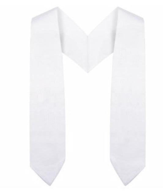 White Preschool / Kindergarten Graduation Stole - Canadian Gowns