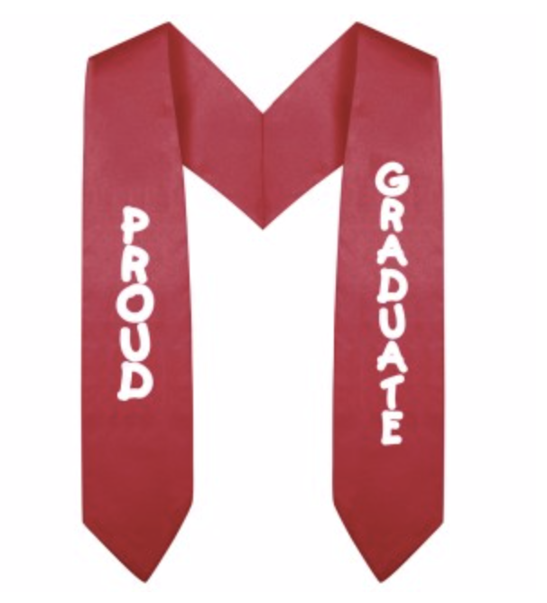 Red Imprinted Preschool / Kindergarten Graduation Stole - Canadian Gowns