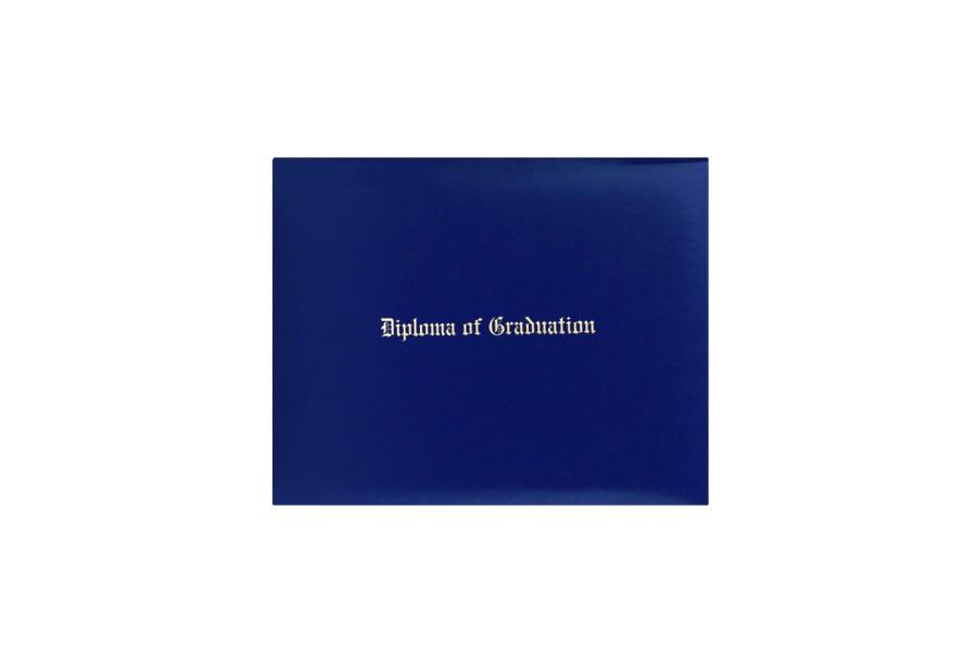Royal Blue Imprinted Diploma Cover - High School Diploma Cover - Canadian Gowns