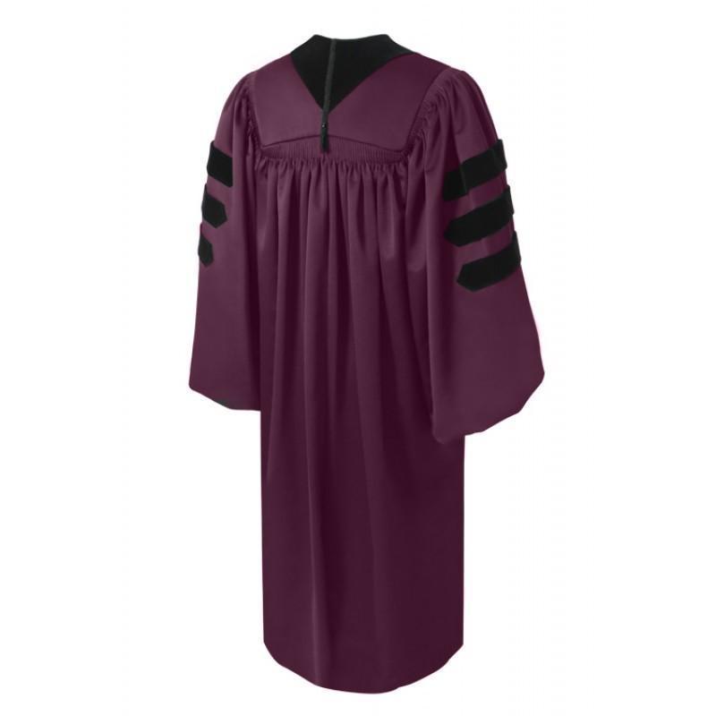 Deluxe Maroon Doctoral Gown - Canadian Gowns