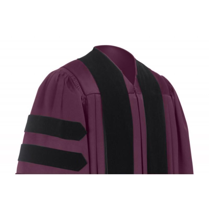 Deluxe Maroon Doctoral Gown - Canadian Gowns