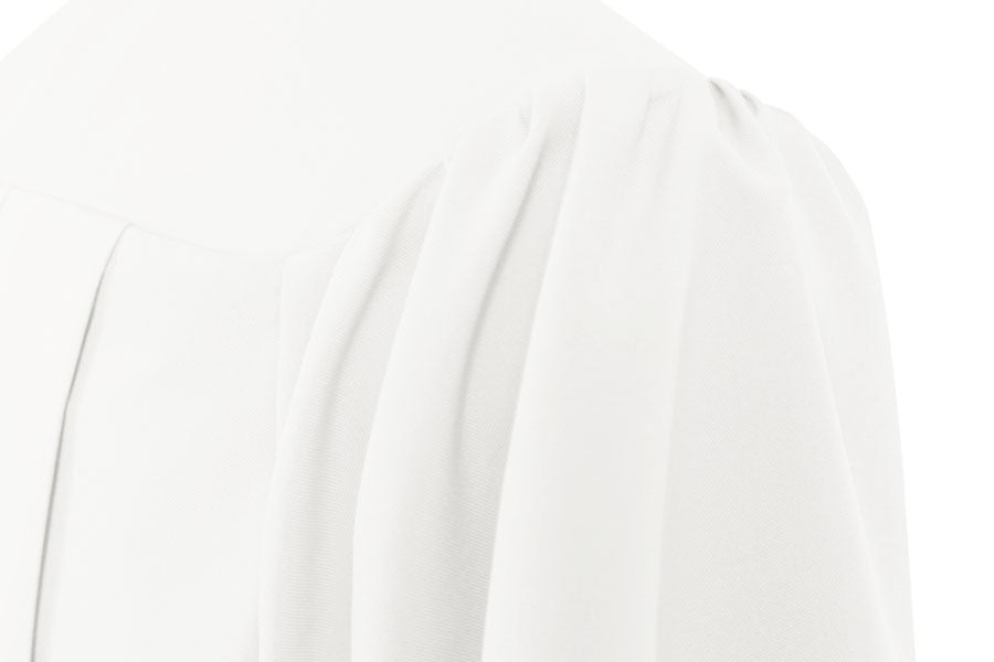 Matte White High School Graduation Gown - Canadian Gowns