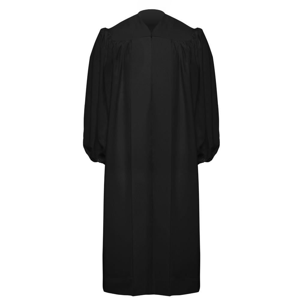 Premium Black Baptismal Robe - Canadian Gowns
