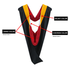 Deluxe Masters Graduation Cap, Gown, Tassel & Hood Package - Canadian Gowns