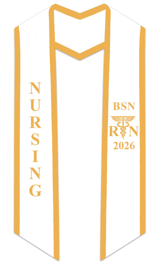 2026 BSN Nursing Graduation Stole with Trim