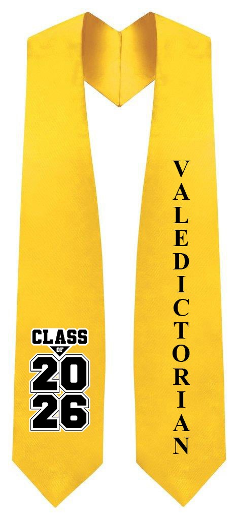 Gold Valedictorian Stole for Graduation
