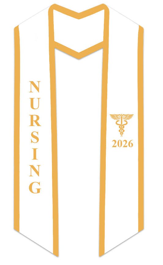 2026 Nursing Graduation Stole with Trim