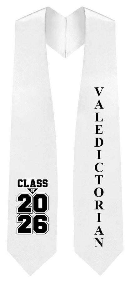 White Valedictorian Stole for Graduation