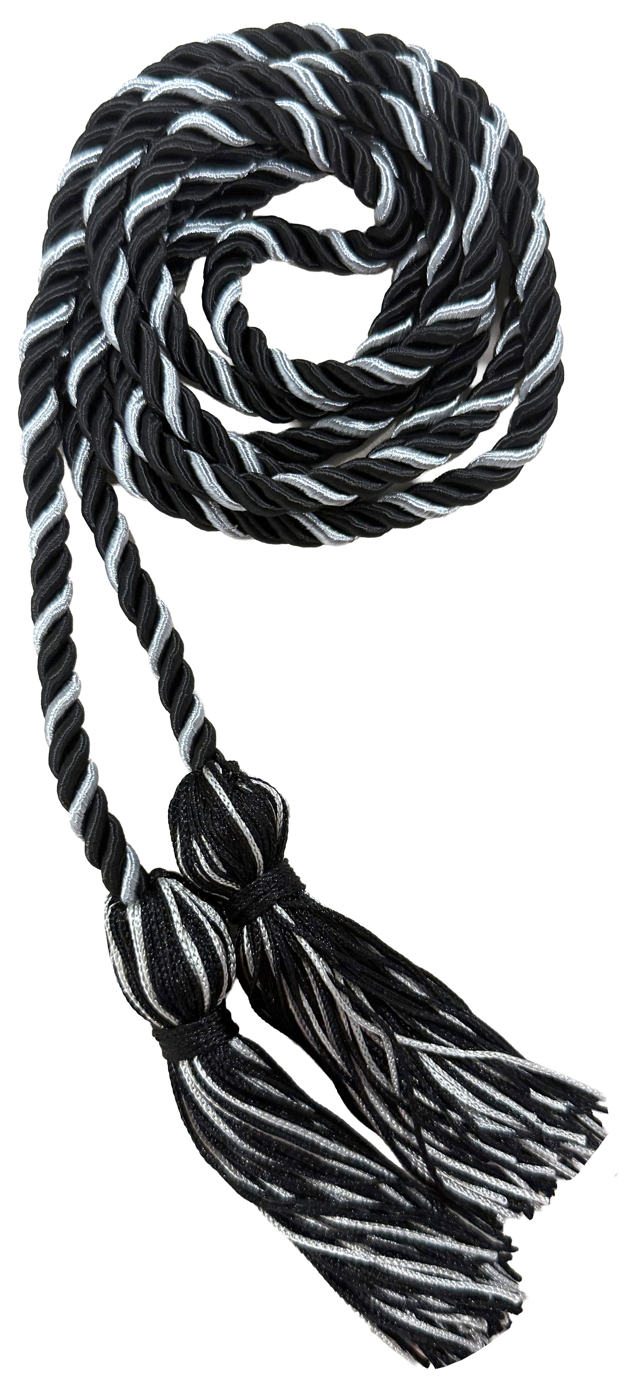 Black and Silver Two Colour Graduation Honor Cord