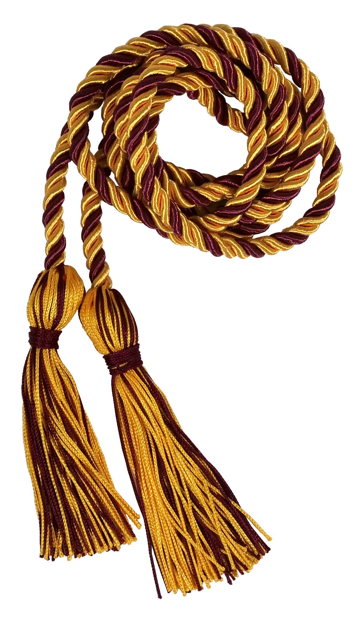 Maroon and Gold Two Colour Graduation Honor Cord