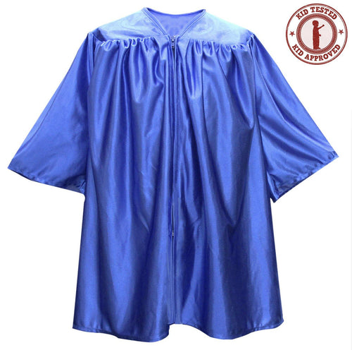 Child Shiny Royal Blue Graduation Gown - Preschool & Kindergarten Gowns