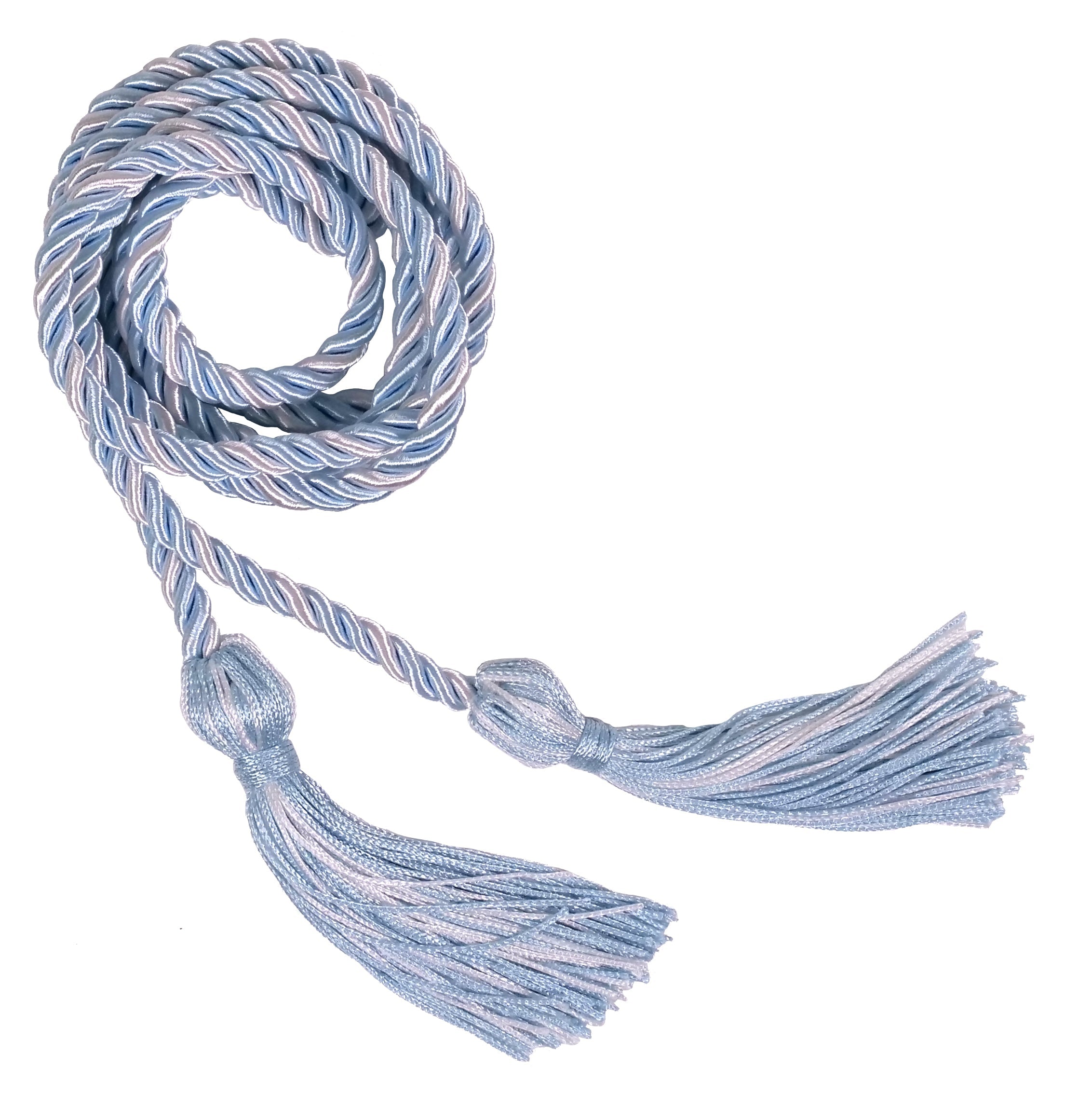 Light Blue and White Two Colour Graduation Honor Cord