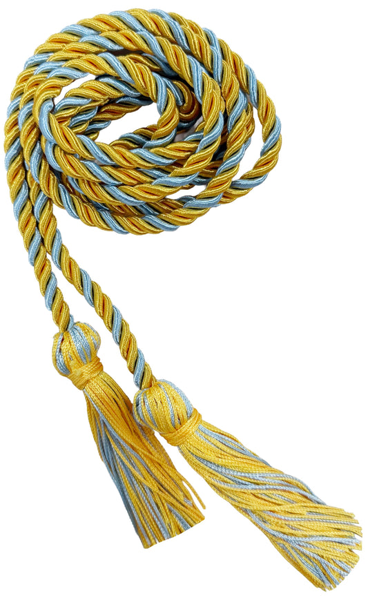 Light Blue & Gold Two Colour Graduation Honor Cord