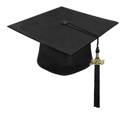 Matte Black Middle School Cap, Gown & Tassel