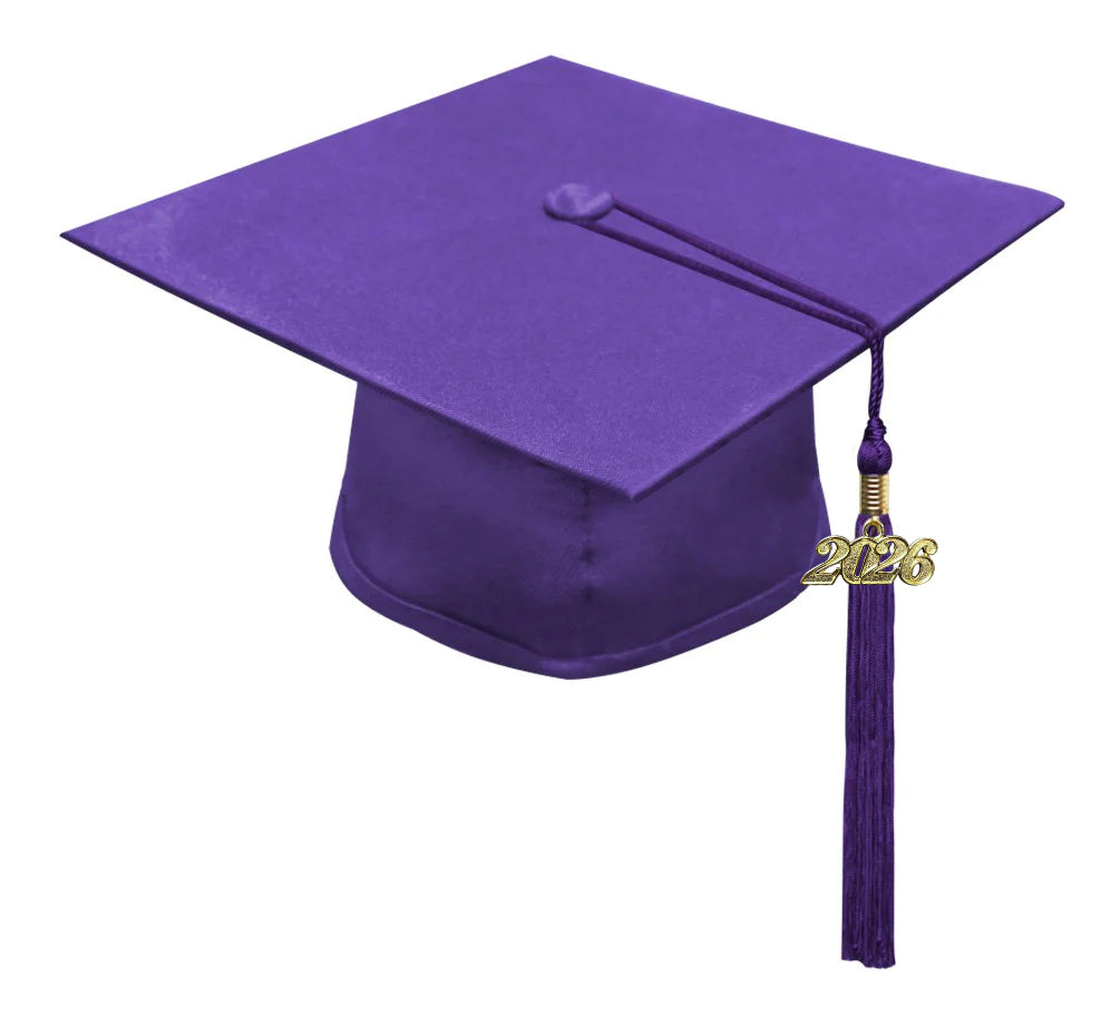 Matte Purple High School Cap & Gown