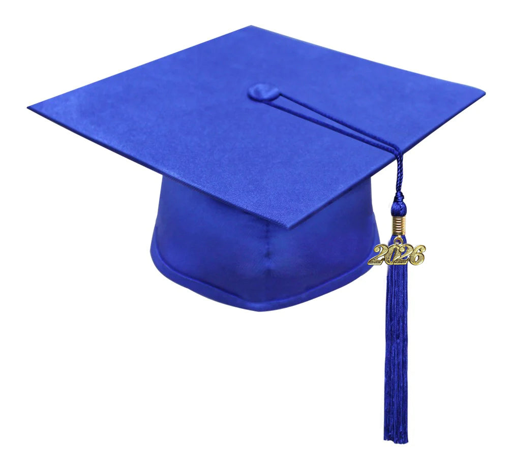 Matte Royal Blue Elementary Cap, Gown & Tassel
