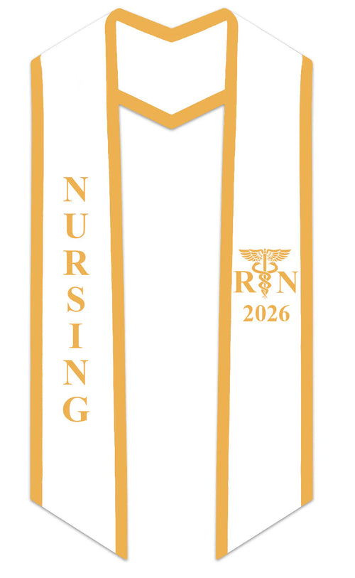 2026 RN Nursing Graduation Stole with Trim