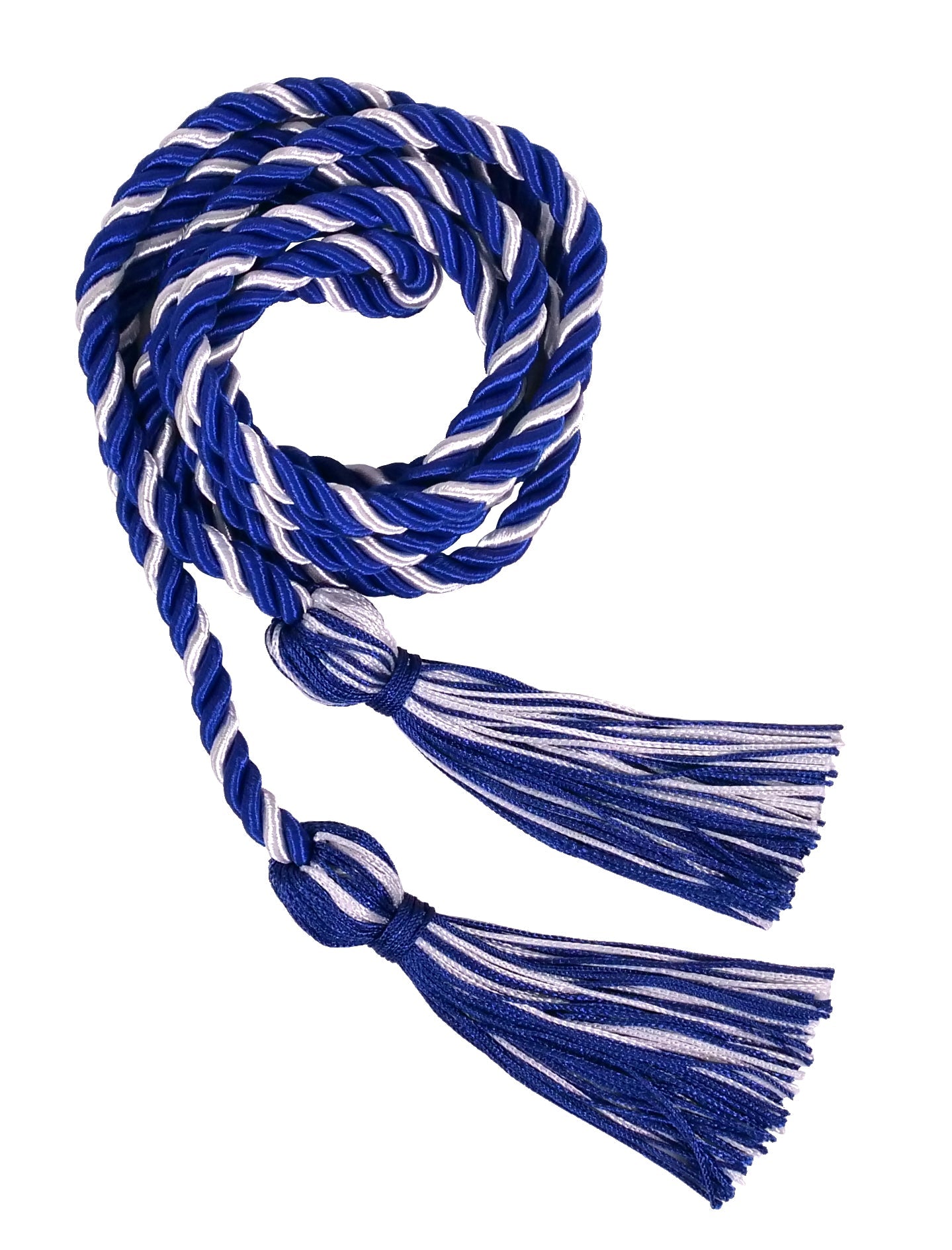Royal Blue and White Two Colour Graduation Honor Cord