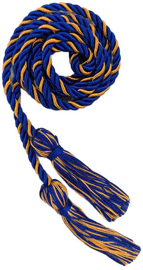 Royal Blue & Orange Two Colour Graduation Honor Cord