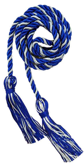 Royal Blue & Silver Two Colour Graduation Honor Cord
