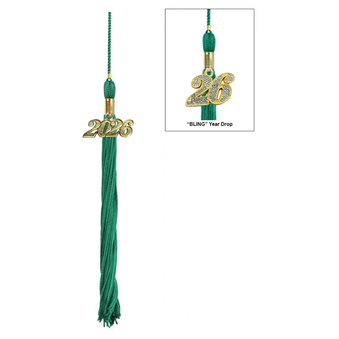 Matte Emerald Green Elementary Cap, Gown & Tassel