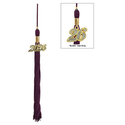 Matte Maroon Bachelors Degree Cap & Tassel - Graduation Caps