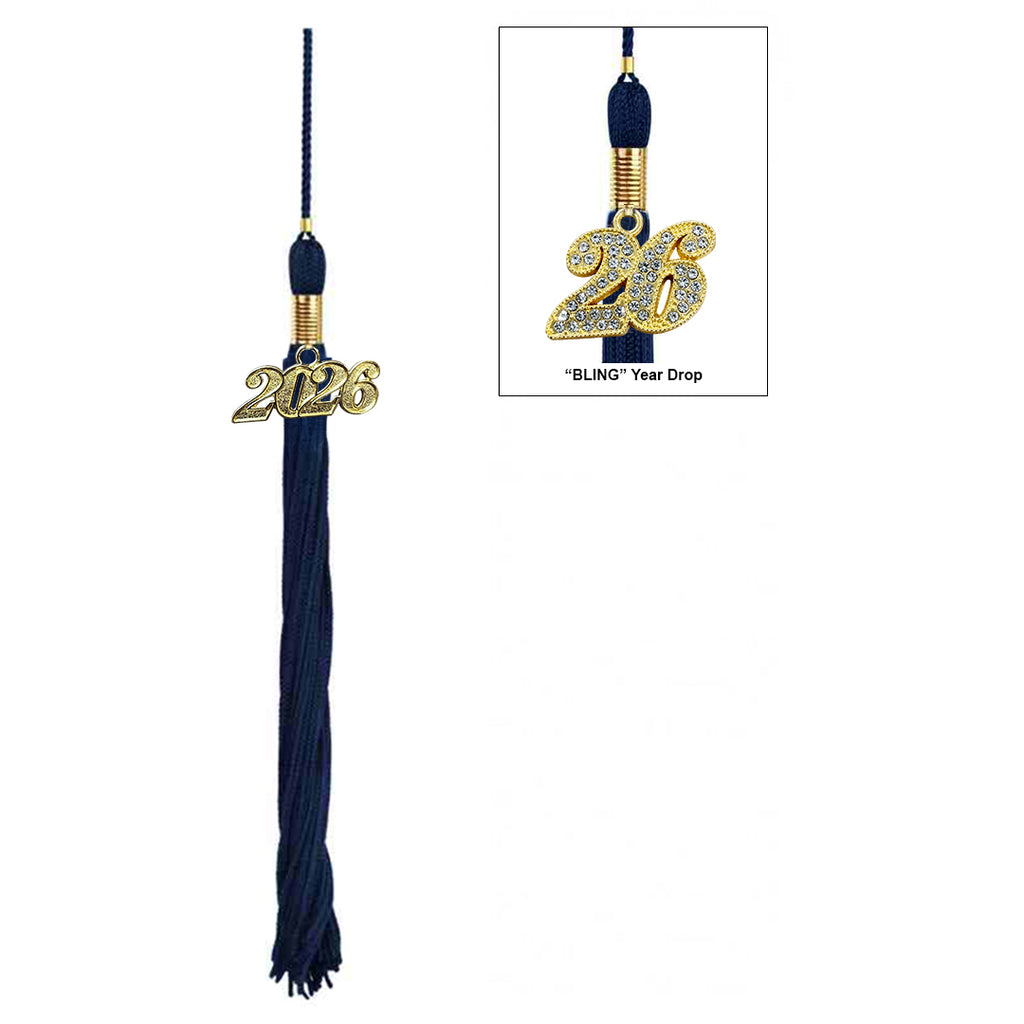Matte Navy Blue High School Cap & Gown