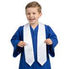 White preschool and kindergarten graduation stole for children