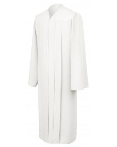 Matte White Bachelors Graduation Gown - College & University - Canadian Gowns