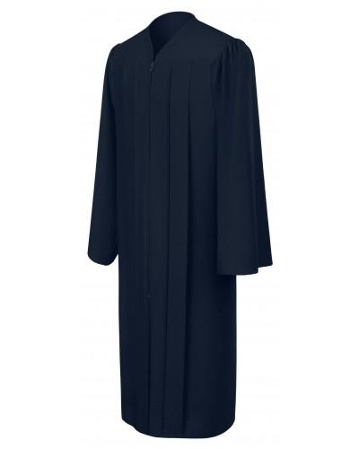 Matte Navy Blue Bachelors Graduation Gown - College & University - Canadian Gowns