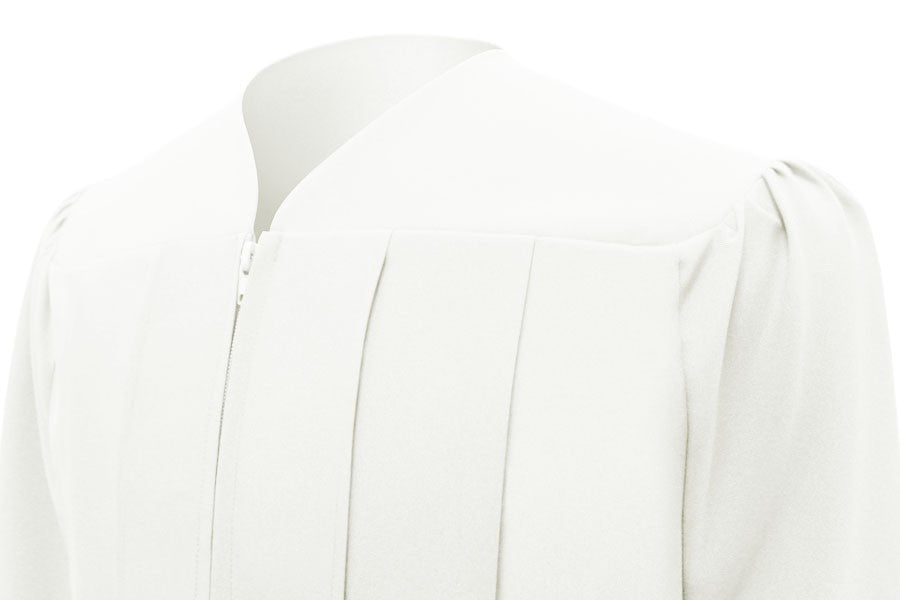 Matte White High School Canadian Gowns - Canadian Gowns