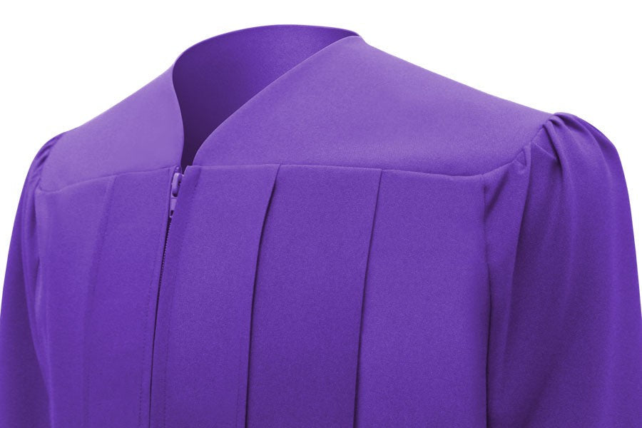 Matte Purple High School Canadian Gowns - Canadian Gowns