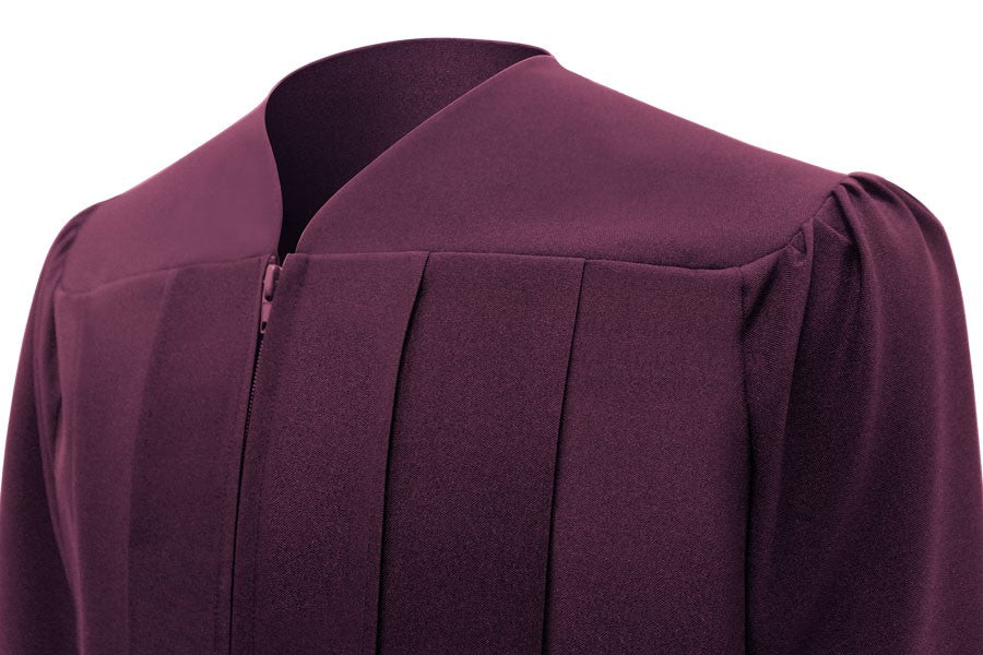 Matte Maroon High School Canadian Gowns - Canadian Gowns