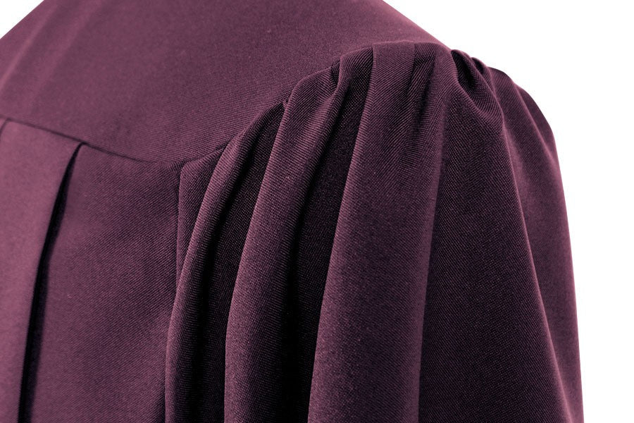 Matte Maroon High School Canadian Gowns - Canadian Gowns