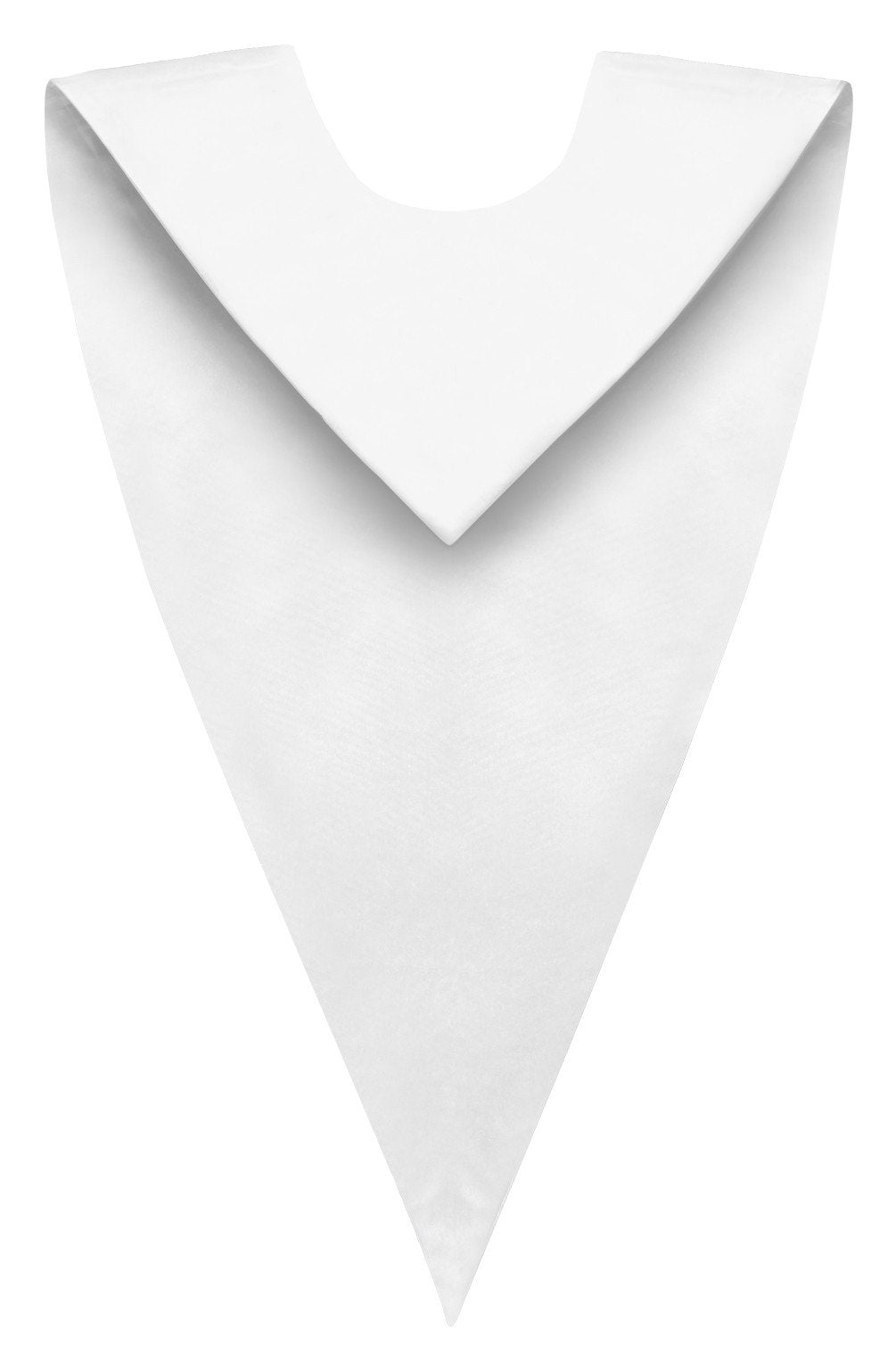 White Graduation V Stole - Canadian Gowns