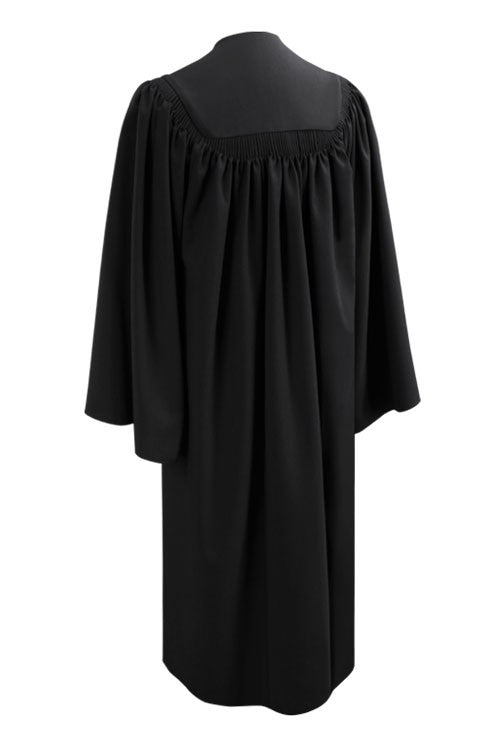 Deluxe Black High School Graduation Gown - Fluted Gown - Canadian Gowns