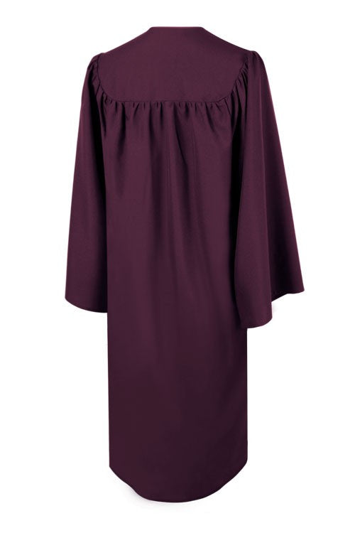 Matte Maroon High School Graduation Gown - Canadian Gowns