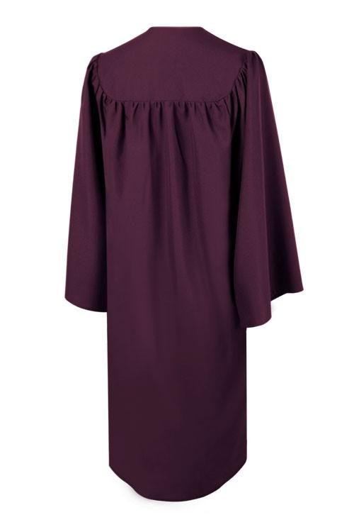 Matte Maroon High School Graduation Gown - Canadian Gowns