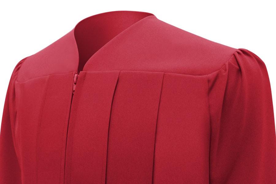 Matte Red High School Cap & Gown - Canadian Gowns
