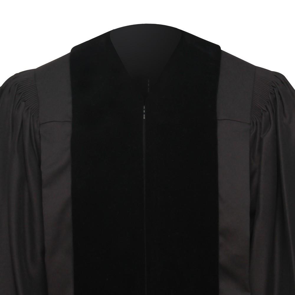 Front Velvet Geneva Clergy Robe - Clergy, Pastor & Minister Robes - Canadian Gowns