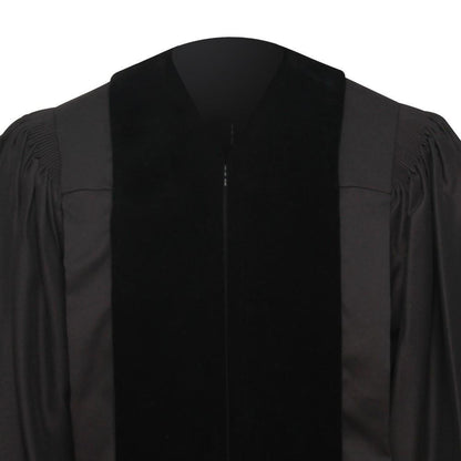 Front Velvet Geneva Clergy Robe - Clergy, Pastor & Minister Robes - Canadian Gowns