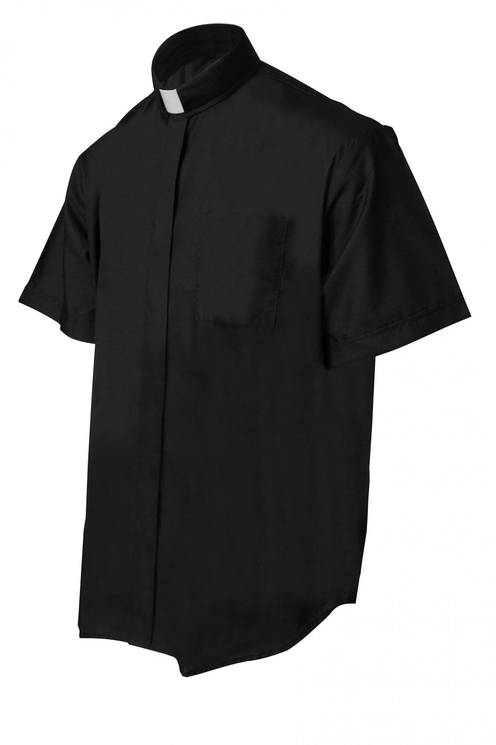 Black Short Sleeve Clergy Shirt - Canadian Gowns