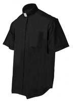Black Short Sleeve Clergy Shirt - Canadian Gowns