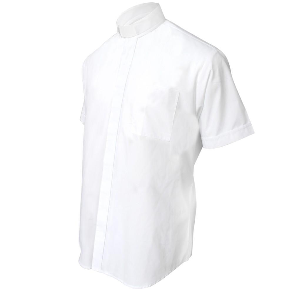 White Short Sleeve Clergy Shirt - Canadian Gowns